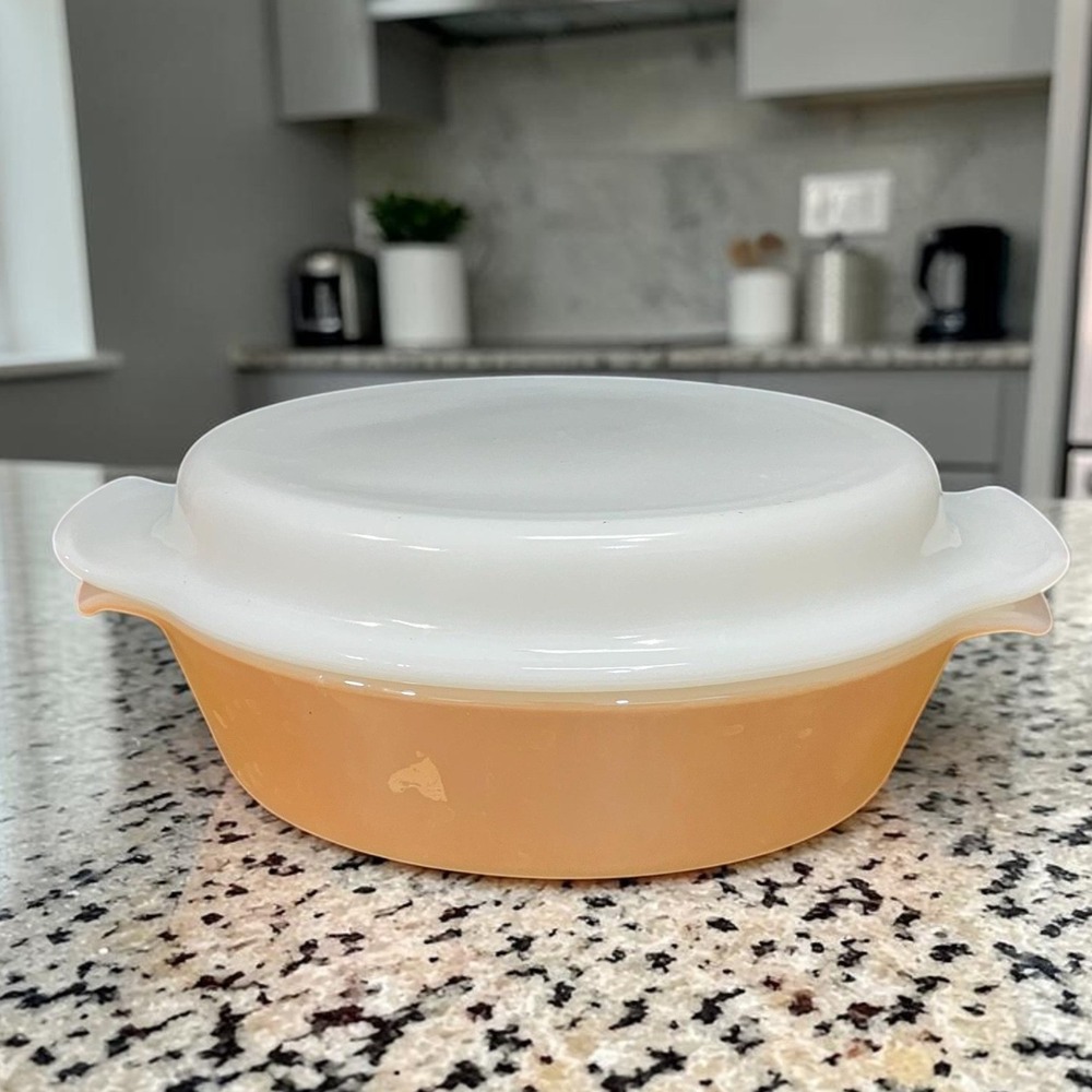 Anchor Hocking Fire King 1.5qt Lidded Casserole Dish #437, Oven Safe Cookware